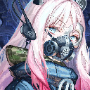 Anime Girl Gas Mask SciFi Digital Art Anime Theme  screen for extension Chrome web store in OffiDocs Chromium