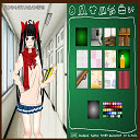 Anime school girl dress up game  screen for extension Chrome web store in OffiDocs Chromium