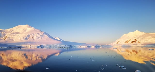 Free download antarctic mountain snow sunset free picture to be edited with GIMP free online image editor