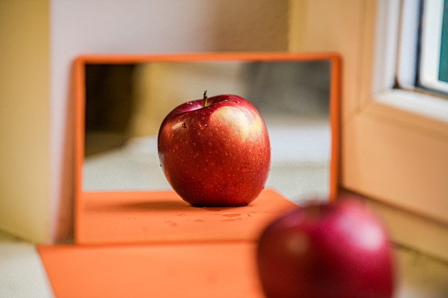 Free download apple fruit mirror still life free picture to be edited with GIMP free online image editor