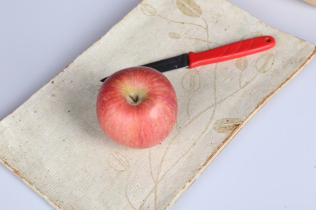 Free download Apple Knife Sweet -  free photo or picture to be edited with GIMP online image editor