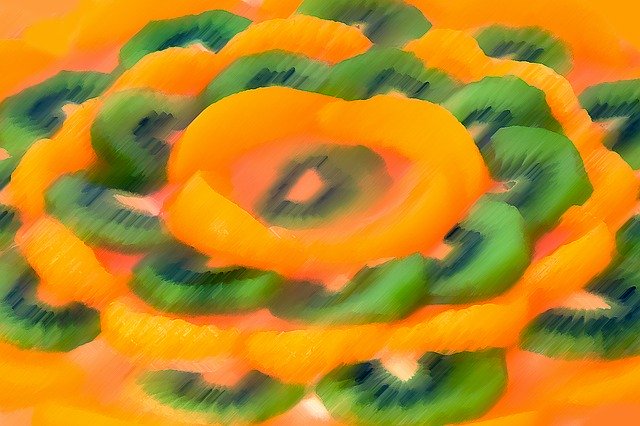 Free download Apricot Kiwi Painting -  free illustration to be edited with GIMP free online image editor