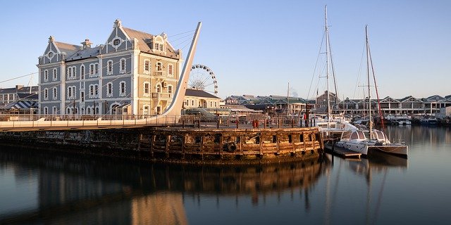 Free download architecture blue boat bridge free picture to be edited with GIMP free online image editor