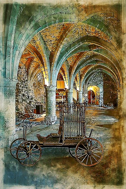 Free download Arch Medieval Cloister -  free illustration to be edited with GIMP free online image editor