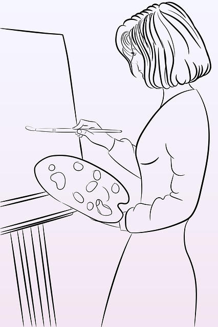 Free download Artist Girl Art - Free vector graphic on Pixabay free illustration to be edited with GIMP free online image editor