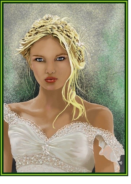 Free download Art Portrait Lace -  free illustration to be edited with GIMP free online image editor