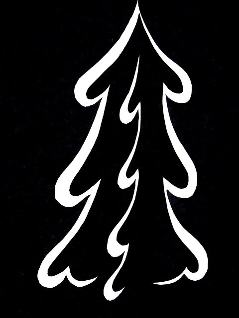 Free download Art Silhouette Fir Tree -  free illustration to be edited with GIMP free online image editor