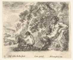 Free download A Satyr Watches His Child Play with a Goat, from Diversi capricci free photo or picture to be edited with GIMP online image editor