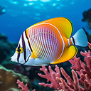 A school of colorful fish swims in the crystal clear water.  screen for extension Chrome web store in OffiDocs Chromium