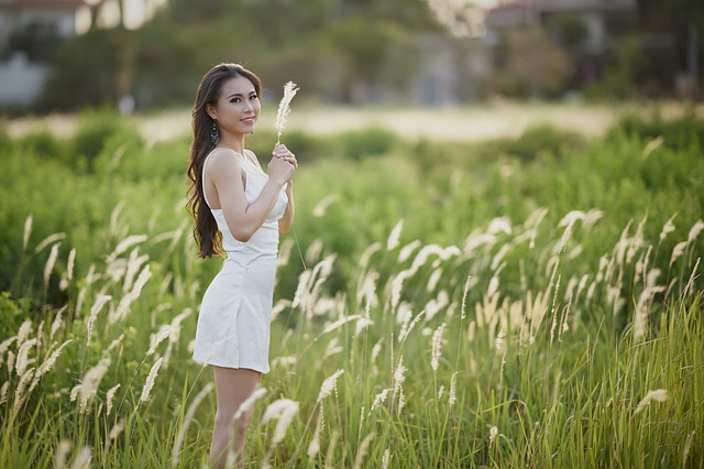 Free download asian woman meadow nature portrait free picture to be edited with GIMP free online image editor