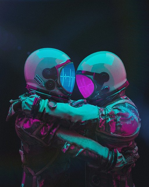 Free download astronaut couple romantic love free picture to be edited with GIMP free online image editor