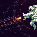 Astronaut Leap Through the Cosmic Portal  screen for extension Chrome web store in OffiDocs Chromium
