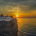A Sunset at a Beach in Thessaloniki, Greece  screen for extension Chrome web store in OffiDocs Chromium