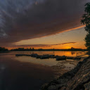 A Sunset by a Lakeside  screen for extension Chrome web store in OffiDocs Chromium