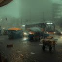 A Traffic ina City Center in Rain  screen for extension Chrome web store in OffiDocs Chromium