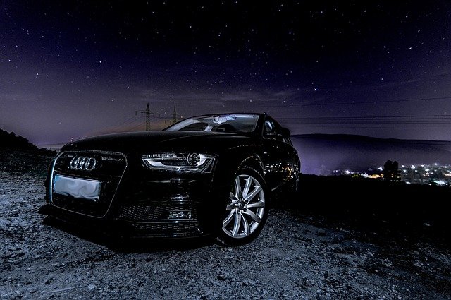 Free download audi a4 stars outdoor nature dark free picture to be edited with GIMP free online image editor