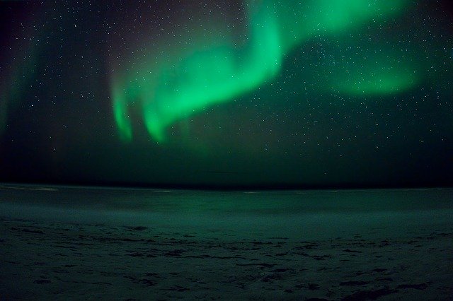Free download Aurora Borealis Beach Stars -  free photo or picture to be edited with GIMP online image editor