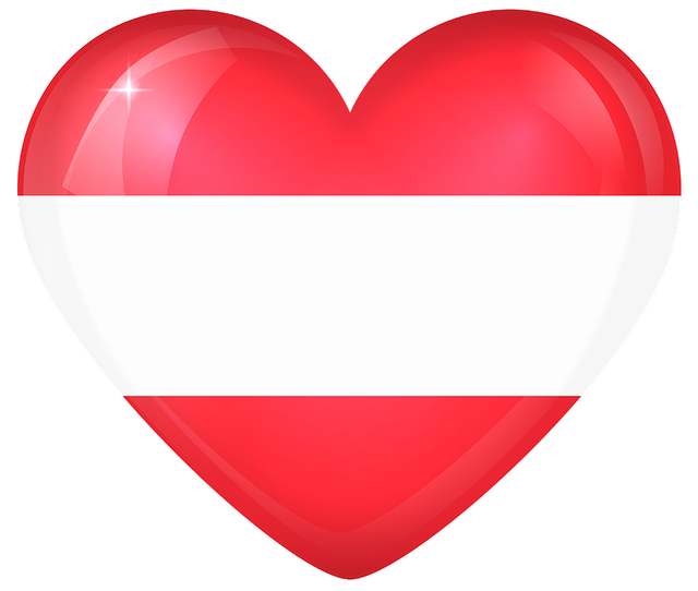 Kostenloser Download Austria Large Heart - kostenlose Illustration, die mit dem kostenlosen Online-Bildeditor GIMP bearbeitet werden kann