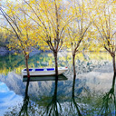 Autumn Boat Reflection  screen for extension Chrome web store in OffiDocs Chromium