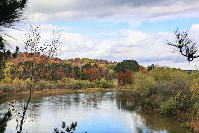 Free download Autumn Fall Reflection Colored -  free photo or picture to be edited with GIMP online image editor