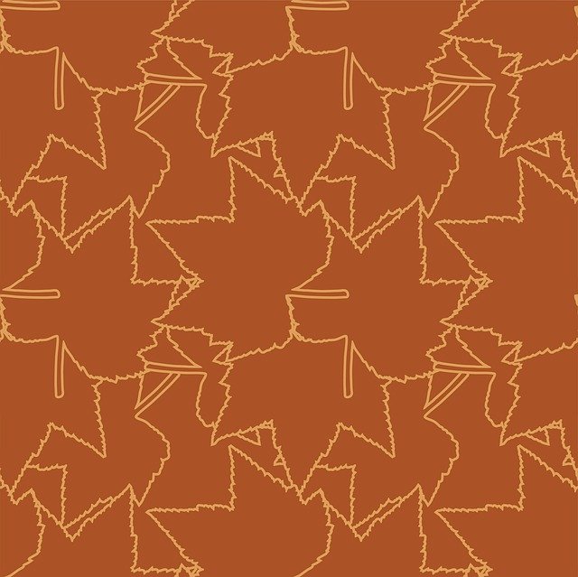 Free download Autumn Leaves Repeat Pattern -  free illustration to be edited with GIMP free online image editor