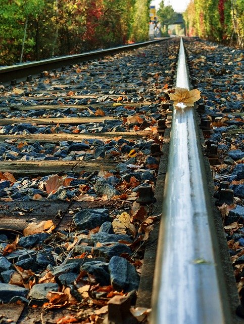 Gratis download Autumn Light The Same Railroad - gratis foto of afbeelding om te bewerken met GIMP online afbeeldingseditor