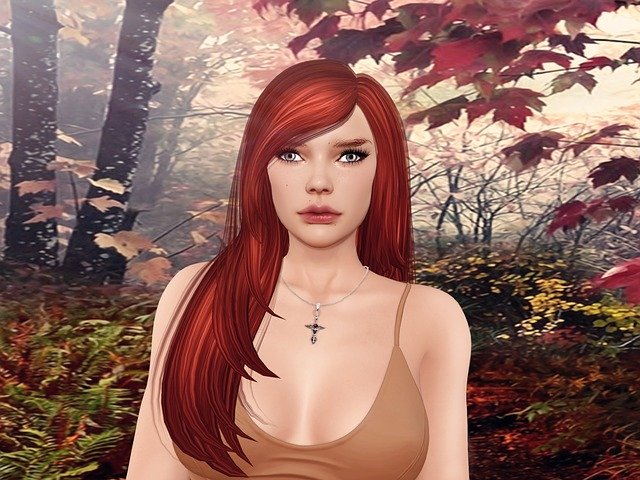 Template Photo Avatar Second Life Woman for OffiDocs