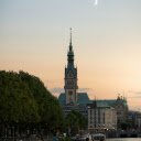 A view of a city with a moon in the sky  screen for extension Chrome web store in OffiDocs Chromium