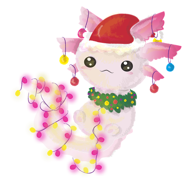 Free download Axolotl Christmas -  free illustration to be edited with GIMP free online image editor