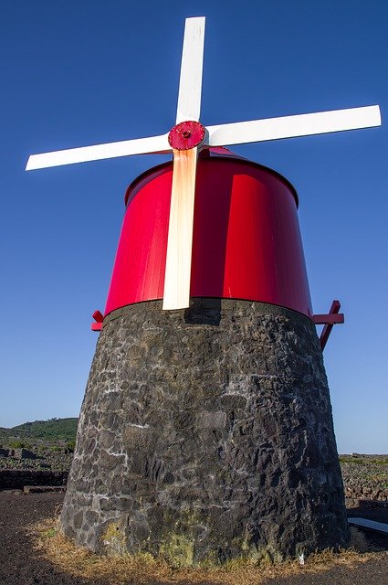 Muat turun percuma Azores Pico Mill - foto atau gambar percuma untuk diedit dengan editor imej dalam talian GIMP