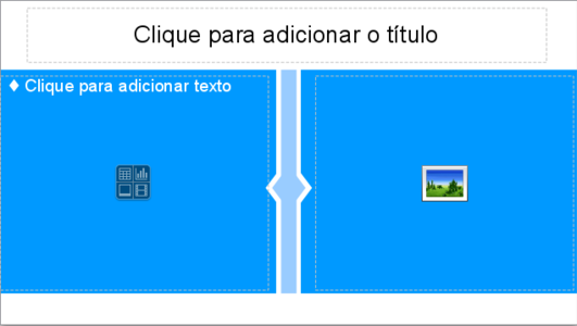 Modelo Microsoft Azul triangular - largo 16: 9 para OffiDocs