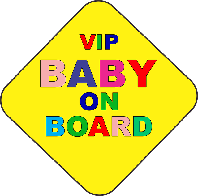 Free download Baby On Board Sign -  free illustration to be edited with GIMP free online image editor