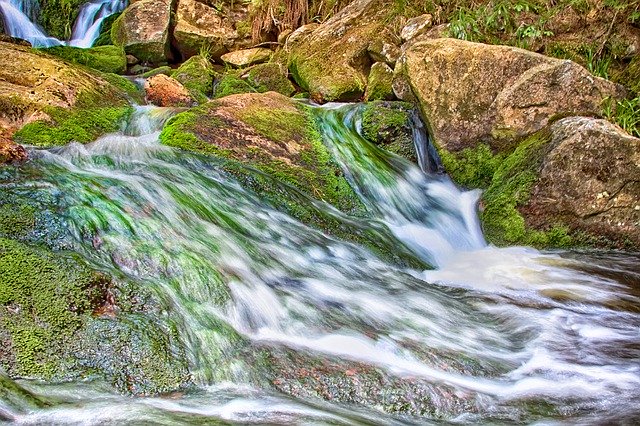 Kostenloser Download Bachwasser Wasserfall - kostenloses Foto oder Bild zur Bearbeitung mit GIMP Online-Bildbearbeitung