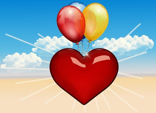 Free download Background Balloon Heart -  free illustration to be edited with GIMP free online image editor
