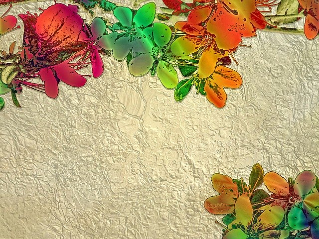 Free download Background Flowers Leaves -  free illustration to be edited with GIMP free online image editor