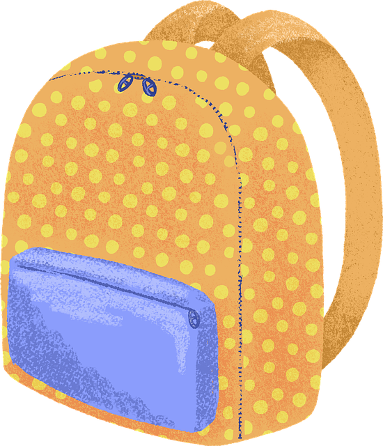 Free download backpack school polkadot pattern free picture to be edited with GIMP free online image editor
