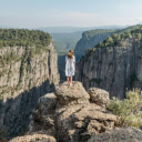 Back View of a Woman in a White Dress at Tazı Kanyonu  screen for extension Chrome web store in OffiDocs Chromium