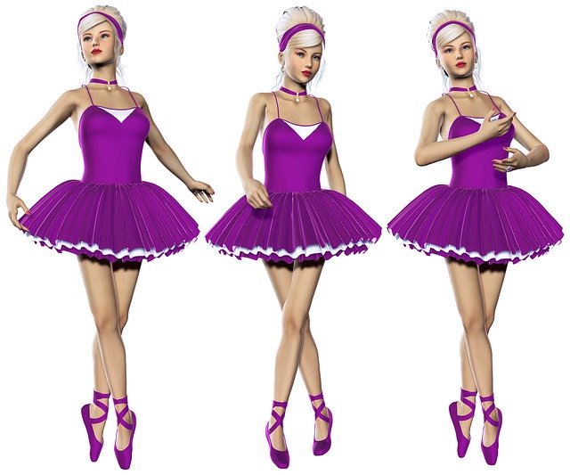 Free download Ballerina Purple Group -  free illustration to be edited with GIMP free online image editor
