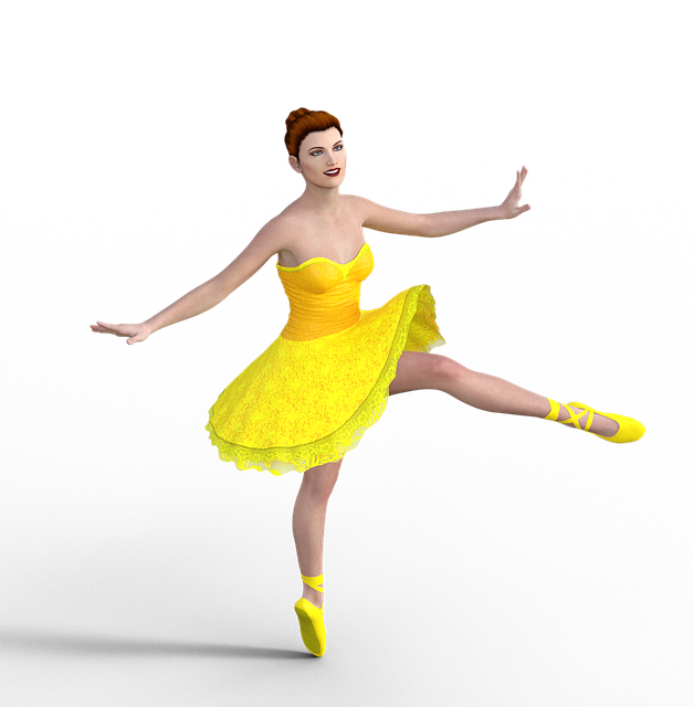 Free download Ballet Ballerina Yellow -  free illustration to be edited with GIMP free online image editor
