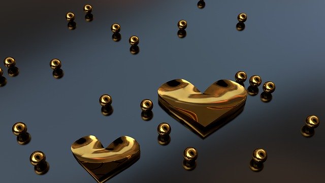 Free download Ball Heart Gold -  free illustration to be edited with GIMP free online image editor