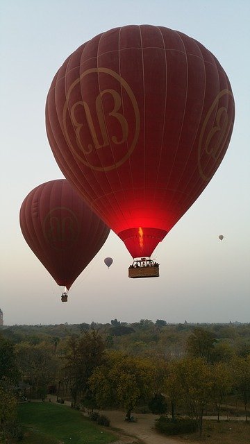 Kostenloser Download Ballon Myanmar Hot Air - kostenloses Foto oder Bild zur Bearbeitung mit GIMP Online-Bildbearbeitung