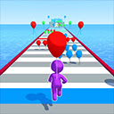 Balloon Run Hyper Casual Game  screen for extension Chrome web store in OffiDocs Chromium