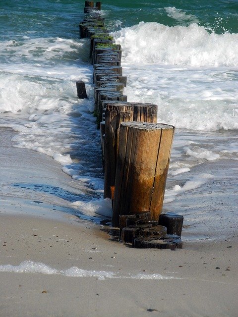 Free download Baltic Sea Groynes Water -  free photo or picture to be edited with GIMP online image editor