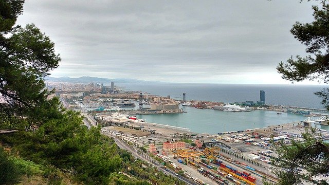 Free download Barcelona Port Outlook -  free photo or picture to be edited with GIMP online image editor