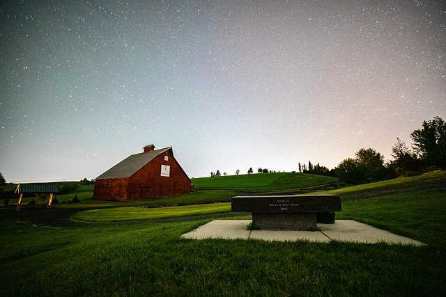 Free download barn stars evening sunset sky free picture to be edited with GIMP free online image editor