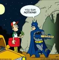 Free download batman order pizza comicstrip free photo or picture to be edited with GIMP online image editor