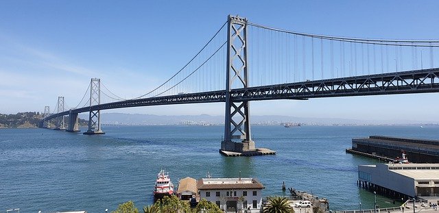 تنزيل مجاني Bay Bridge Oakland California - صورة مجانية أو صورة لتحريرها باستخدام محرر الصور عبر الإنترنت GIMP