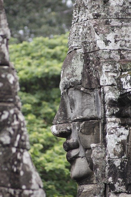 Download gratuito Tempio di Bayon Angkor - foto o immagine gratuita da modificare con l'editor di immagini online GIMP