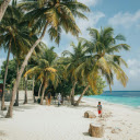 beach and coconut trees  screen for extension Chrome web store in OffiDocs Chromium