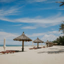 Beach and huts  screen for extension Chrome web store in OffiDocs Chromium
